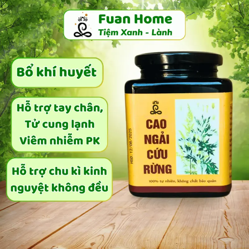 CAO NGẢI CỨU RỪNG bổ khí huyết, cải thiện kinh nguyệt, ấm thận, ấm tử cung, khỏe ngũ tạng