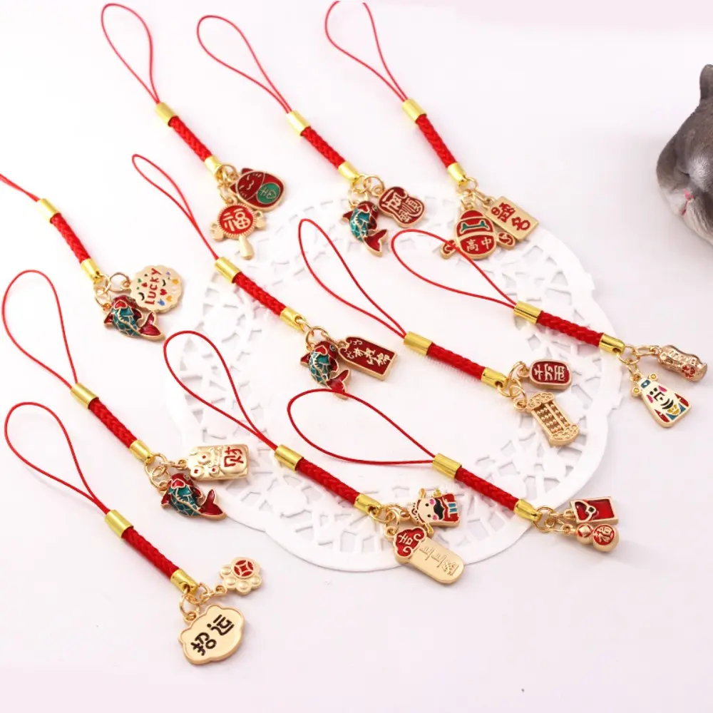 Dây Treo Phong Cách Trung Quốc, Dây Chuyền Điện Thoại Koi, Charm Điện Thoại, Dây Đeo Chìa Khóa, Dây Đeo Điện Thoại Koi, Charm Bện, Dây Đeo Điện Thoại Mèo, Có Ổ Đĩa U