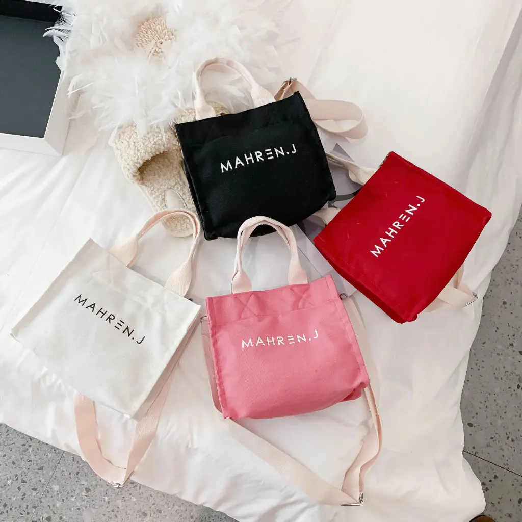 MS1475 Hand Bag Wanita Kanvas Tas Selempang Wanita Simple Canvas S1033