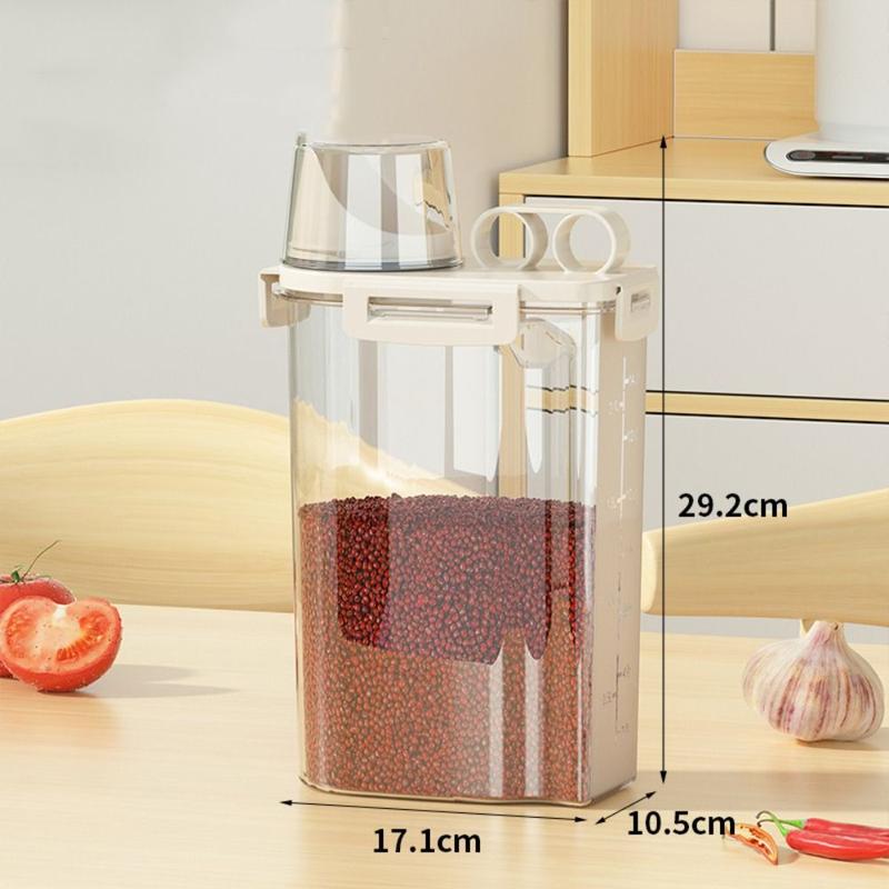 Product Introduction of Lọ Ngũ Cốc Hỗn Hợp, Dung Tích 1,75-3L, Kín Và Trong Suốt, Hộp Đựng Nhà Bếp, Chống Bụi Và Chống Côn Trùng, Hộp Đựng Cơm, Hàng Mới Về 17