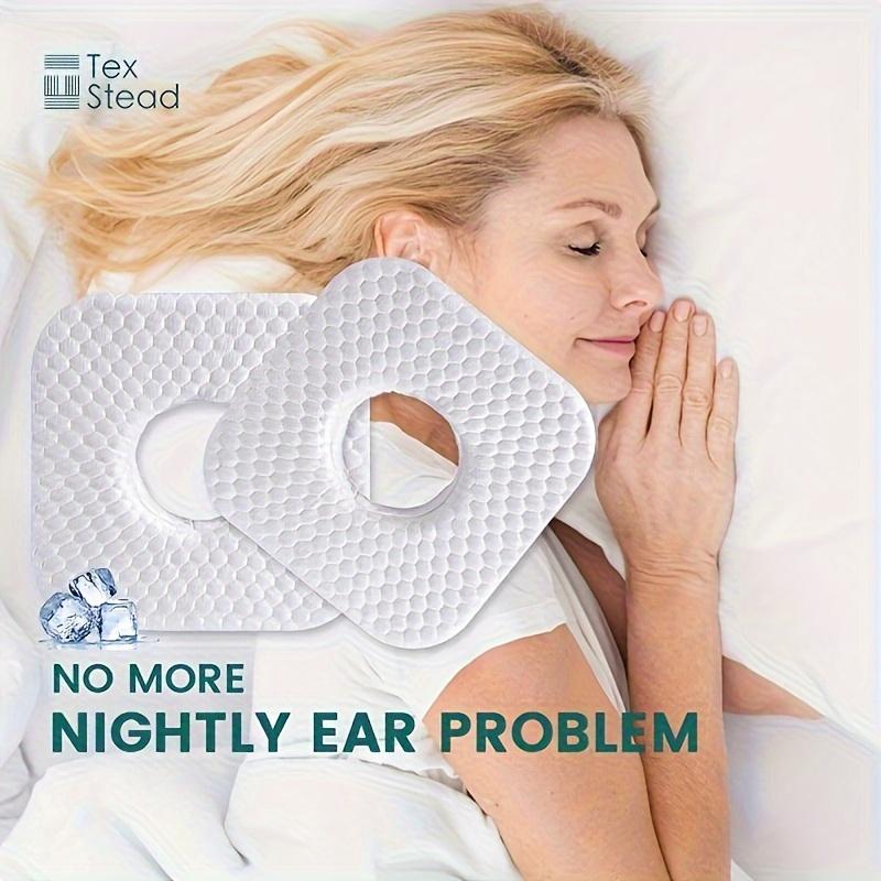 Product Introduction of Classic Ear Piercing Pillow for Side Sleepers,  Polyester 100% Cover, Machine Washable, Space-Themed, Multipurpose Ear Guard Cushion with Ear Hole, Quilted Woven Craftsmanship, Fabric Weight 3