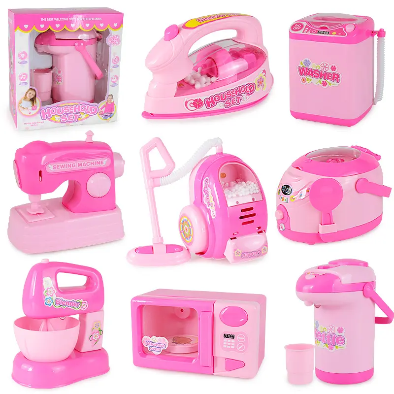 ❤Souptoys❤Mini Small Household Appliance Toy Simulation Refrigerator Washing Machine Model Children Play House Kitchen Appliance Girl Toy