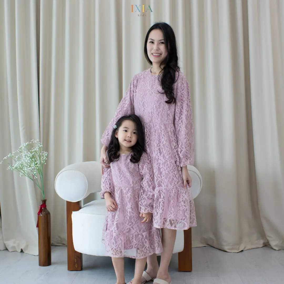 [ Ixia Kids ] Elisa Dress / Baju Dress Couple Ibu Anak Perempuan 1-10 Tahun