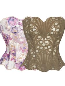 Top de tirantes moldeador con encaje y estampado para mujer, top elegante con encaje en contraste, prenda moldeadora para mujer, faja para cintura y vientre