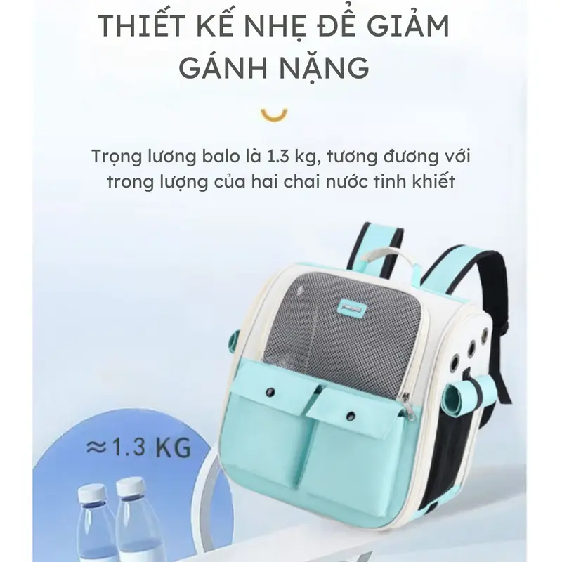 Balo đựng chó mèo vận chuyển chó mèo size lớn chống nắng Hoshi Pet BL14, túi vận chuyển chó mèo giá rẻ 4