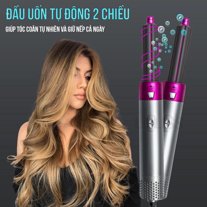 Máy Sấy Tóc Kiêm Lược Điện Đa Năng 5in1, Máy Làm Tóc Cao Cấp, Máy Sấy Tạo Kiểu Tóc Styler Kết Hợp Uốn Duỗi 3