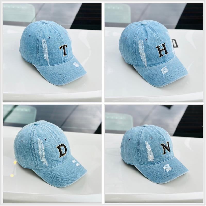 Mũ Lưỡi Trai Jean Cao Cấp Thêu Chữ ABC...Nón Kết Thể Thao Korea 2025 Free Size Cotton Hat Cap Phù Hợp Nam Nữ Kiểu Dáng Thời Trang Vải Jean Cao Cấp Độ Bền Cao Co Giãn Tốt chống nắng nóng