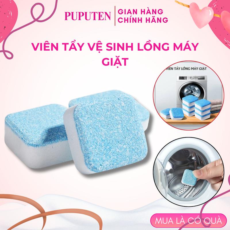 Combo 10 Viên Tẩy Vệ Sinh Lồng Máy Giặt Loại Bỏ Vi Khuẩn, Nấm Mốc, Tẩy Chất Cặn Lồng Máy Giặt Hiệu Quả