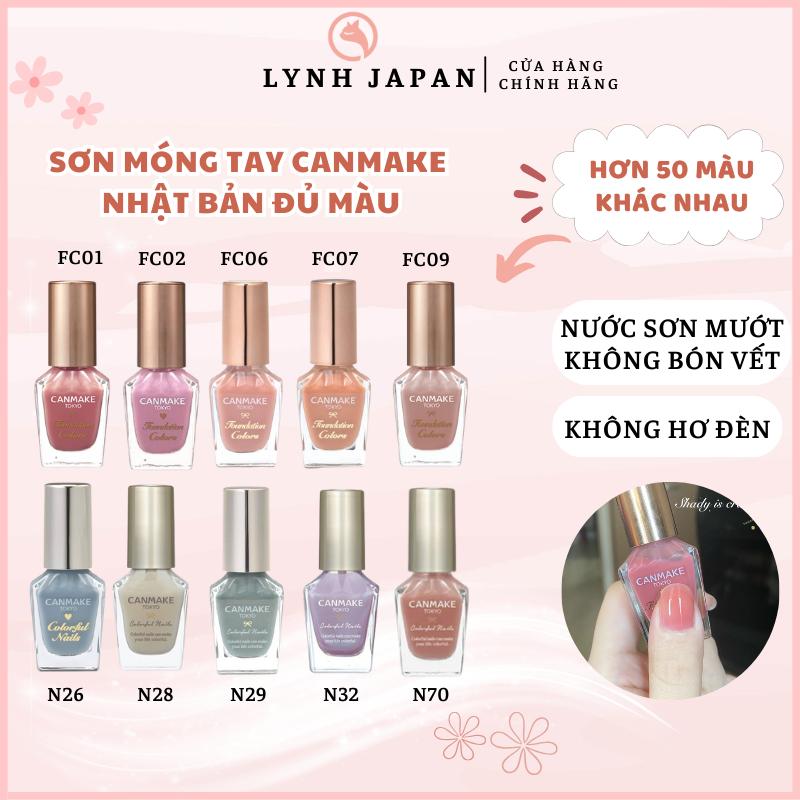 Sơn móng tay thường Canmake Nhật Bản đủ màu hot trend không đèn hơ LYNHJP