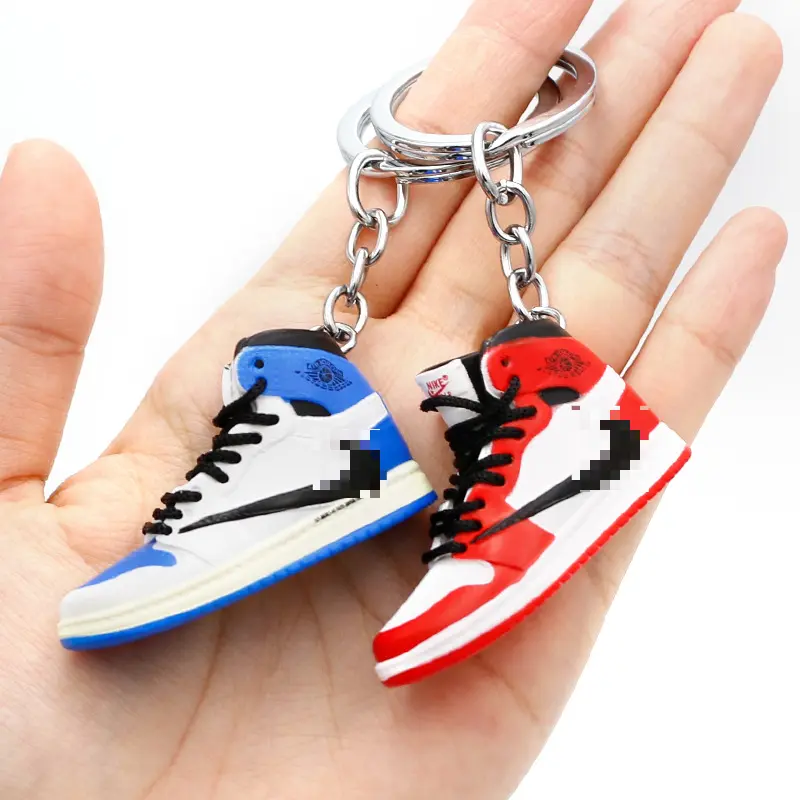 Móc Chìa Khóa 3D Mini Cho Giày Sneaker, Móc Chìa Khóa, Cari