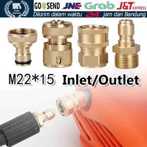 Moveclap 2pcs Konektor M22 Male & M22 Female Quick Release Untuk Pressure Washer