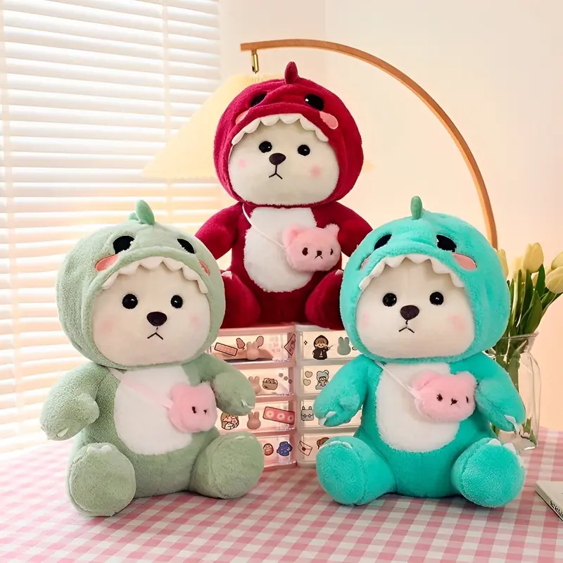 Boneka Teddy Bear Hoodie Tales bear cosplay manyo dino rabbit 35 cm SNI Hadiah Kado 0