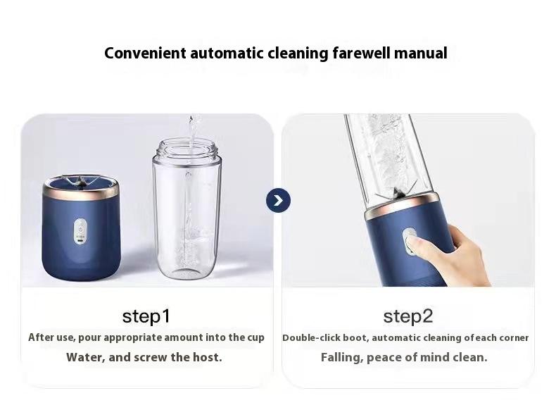 Product Introduction of Juicer Cup Portable Charging Small Household Juice Cups Student Automatic Multifunction Juicer Powerful power, fast juicing, one-button cleaning function, multi-scene applicable juicer 23