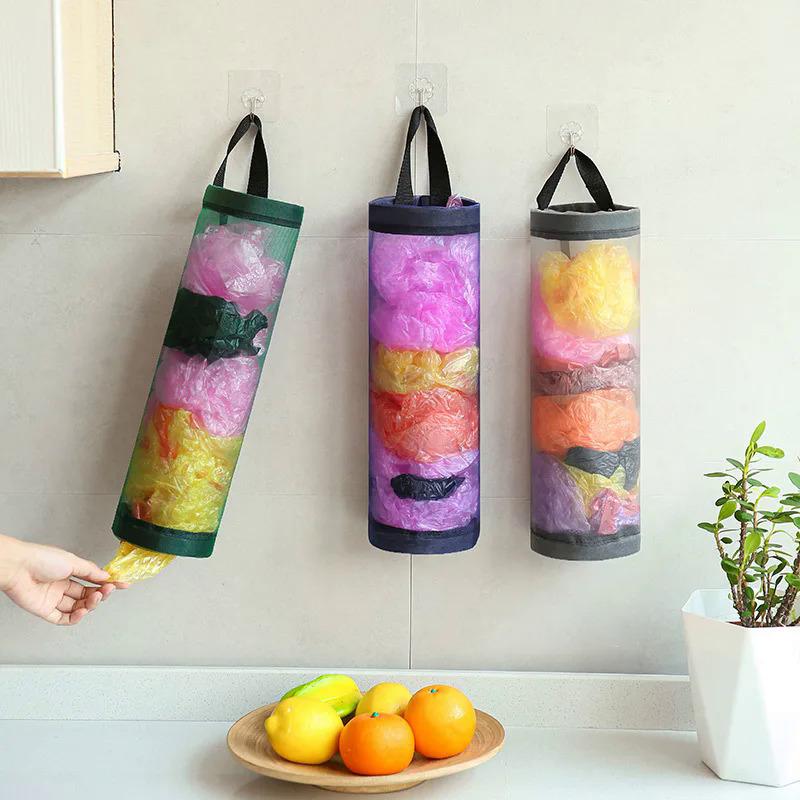 Product Introduction of Hanging Garbage Bag Storage Bag Kitchen Dispenser Garbage Wall Mounted Grocery Holder Home Organizers Storage Accessories 3