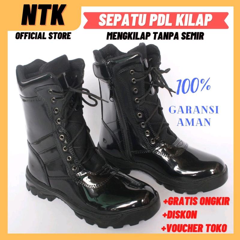 Sepatu Pdl Hitam Mengkilap Dinas Satpam Security Banser- LB02 1