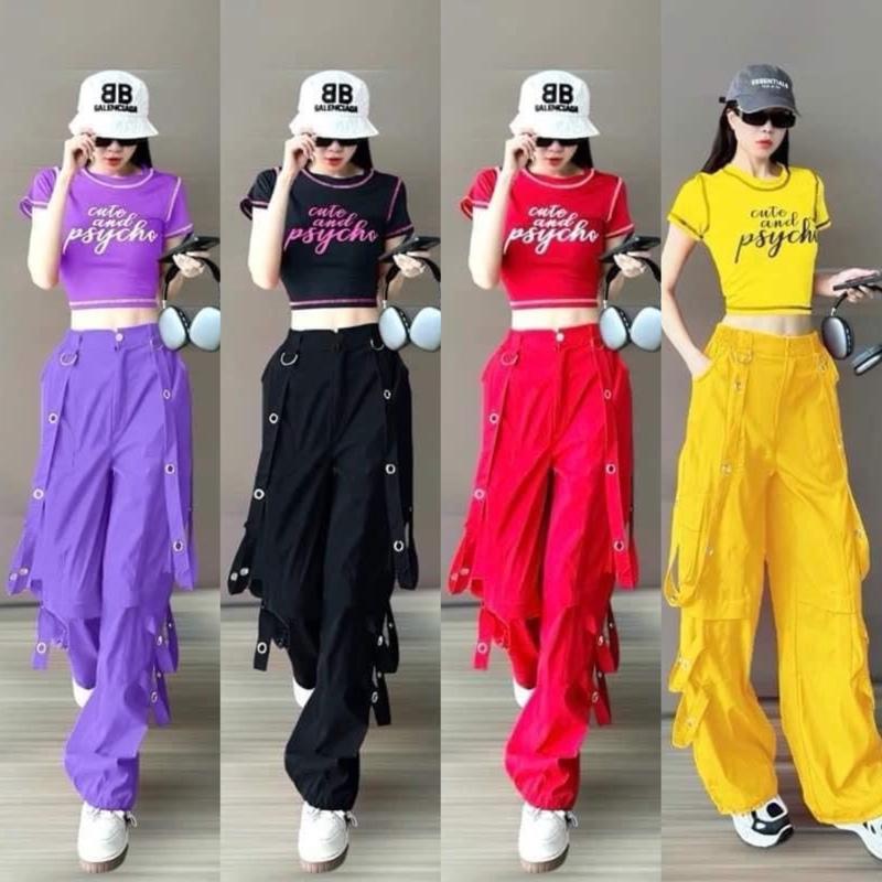 Bộ tập áo thun quần kaki tập gym,erobic dân vũ, shuffledance , zumba,dance fitness đồng phục nhóm Sport Chạy Bộ Tập Thể Dục 8