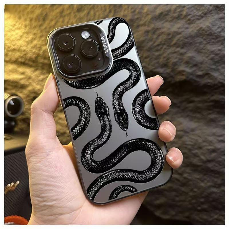 Product Introduction of Ốp Điện Thoại Di Động Thiết Kế Hình Rắn Đôi Tối Màu, Dành Cho iPhone 16, Apple 15promax, Phong Cách Châu Âu Và Mỹ, Thích Hợp Cho 14 / 13 / 12 Pro, Hàng Mới Về 13