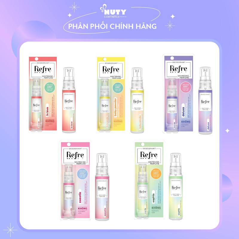 Khử Mùi Refre Hương Nước Hoa Deodorant Whitening Perfume Mist 30m