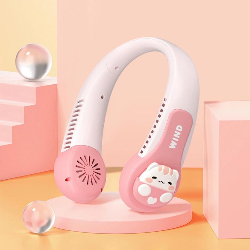 Quạt đeo cổ không cánh hình thú Wind 3D Quạt mini cute sạc tích điện USB 3 cấp độ gió hoạt độ bảo hành 12 tháng Mobile Phụ Kiện