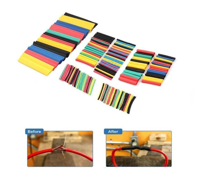 Product Introduction of 164PCS Polyolefin Heat Shrink Tube 2:1 Shrinkage And Electrical Isolation Environmental Protection Material Degradable Suitable For Any Project Workshop Fixed Broken Wire Electrical Insulation Mechanical Protection Wire End Process Routine Maintenance 2