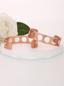 Women's 99.99% Pure Copper Magnetic Bracelet, 1 Count Exquisite Trendy Adjustable Open Bracelet, Fashionable Jewelry for Women As Birthday Gift