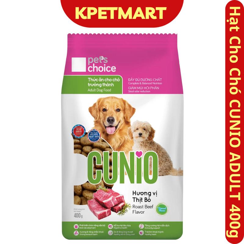 Hạt Cho Chó CUNIO Adult 400g Vị Thịt Bò- Thức Ăn Cho Chó Trưởng Thành Chăm Sóc…