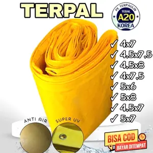 Terpal Kuning A20 UV KOREA Import super uv Terpal Terop Terpal Jemuran Terpal Kolam Terpal Truk Dll Murah Berkualitas Camping Outdoor