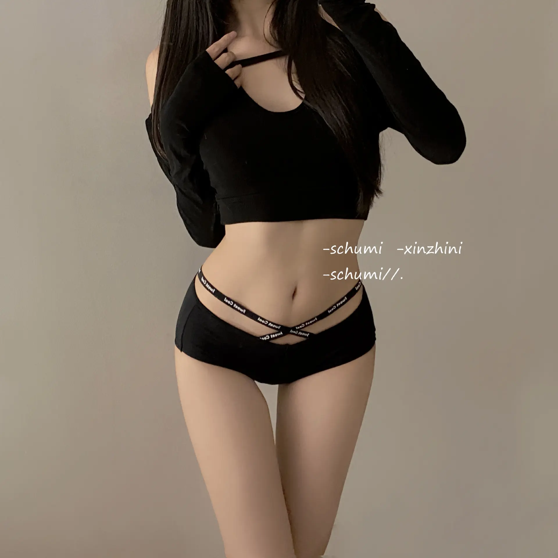 Đồ Lót Cotton Nguyên Chất Nhật Bản, Bó Sát Eo Thể Thao, Gợi Cảm, Với Quần Lót Đen, Thích Hợp Cho Bé Gái Và Phụ Nữ, Thiết Kế Chữ Thập Và Ngắn, Thích Hợp Cho Mùa Hè, Mỏng