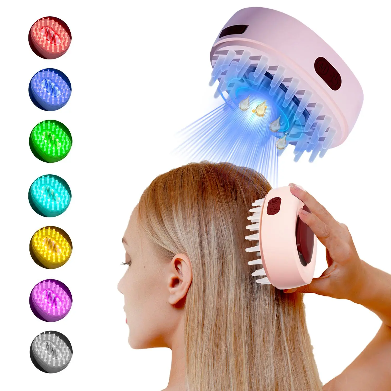 2 in 1 Electric Scalp Hair Massager, Household Multifunctional Removable Hair Brush, Hair Massage Comb for Wet & Dry Use, Personal Gifts for Men and Women