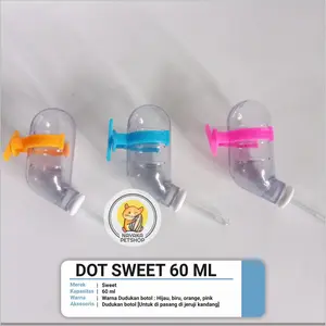Sweet 60 ml Dot Botol Tempat Minum Hewan Hamster Tupai Bajing Gerbil Sugar Glider Tikus