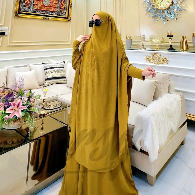 NUSAIBA SYARI UMROH HAJI GAMIS CADAR FK BY ARSY HIJAB White Hitam Putih 5