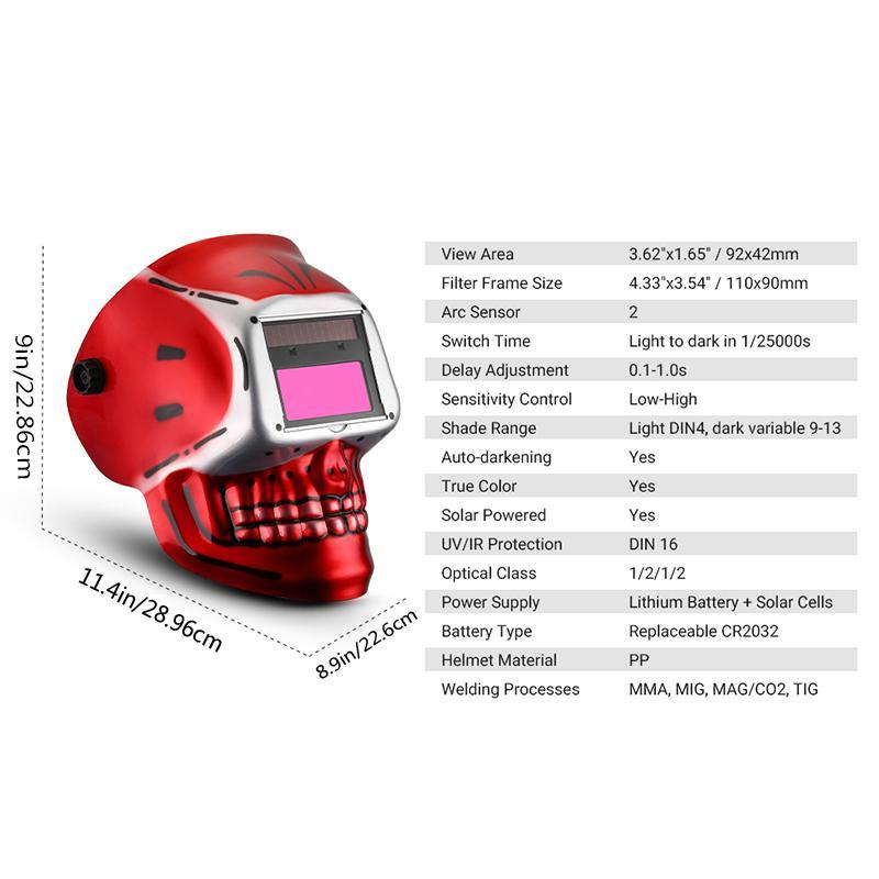 Professional Auto Darkening Welding Helmet, Comfortable Wear Automatic Darkening Protective Welding Cap, Professional Thermal Insulation Welding Accessories 6