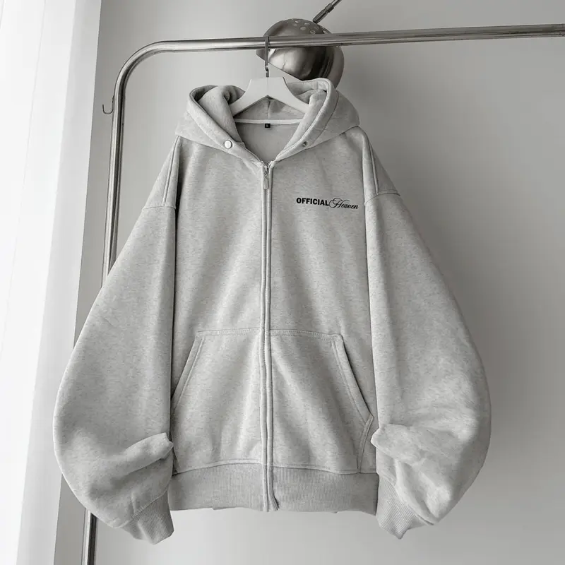 Áo Khoác Nỉ Zip Unisex Form Rộng HEAVEN BASIC - Pqk Boutique 4