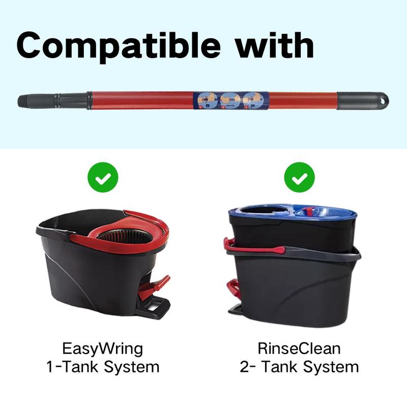 Triangle Base & Extendable Vileda Spin Mop Handle Compatible with O-cedar / Vileda Easywring 1-tank Spin,  Household Items,  Home Accessories, Cleaning Gadgets for Home, Cleaning Tool [without Bucket] 4