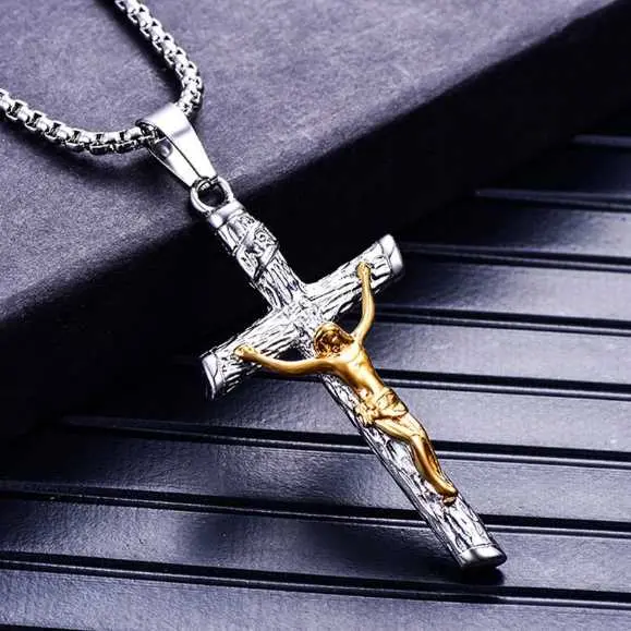 Kalung Salib Yesus Kristen Katolik | Kalung Salib Anti Karat dan Anti Luntur Jewellery  Aksesoris 0
