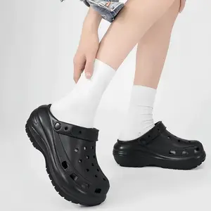 Sandal Cowok Baim Dewasa Sandal Bakpao  Sandal Cowok Dewasa Sandal Jepit Teplek Wanita 【COD】Sandal Wanita Baim Slip On Katak Import 2025 Anti Selip, Tinggi 8cm, EVA Anti Bau｜Ukuran 36-41 Shoes Sendal Perempuan Cewek Perempuan Cewek