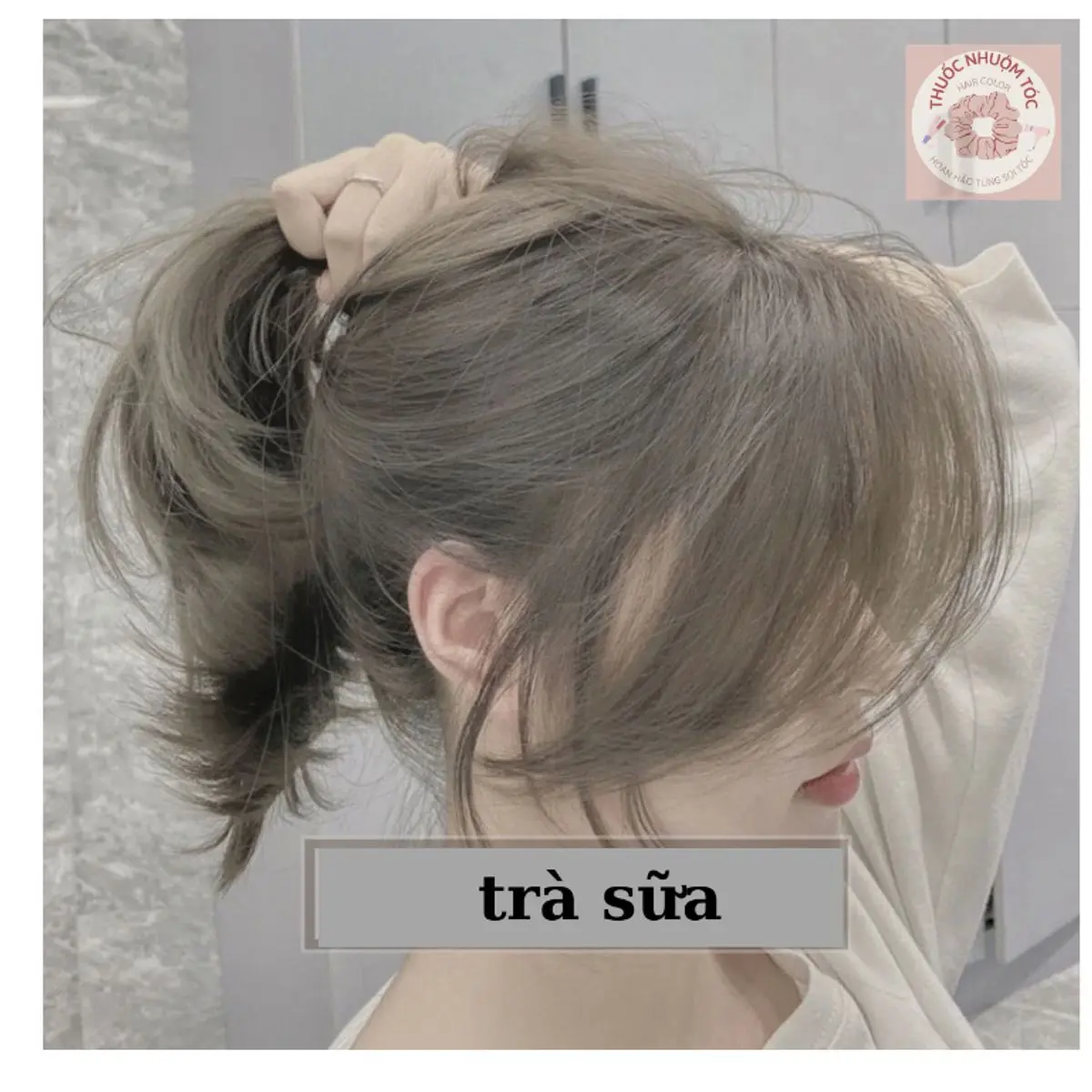 Thuốc Nhuộm Tóc tại màu Trà sưɑ~ Tặng kèm oxi và gang tay