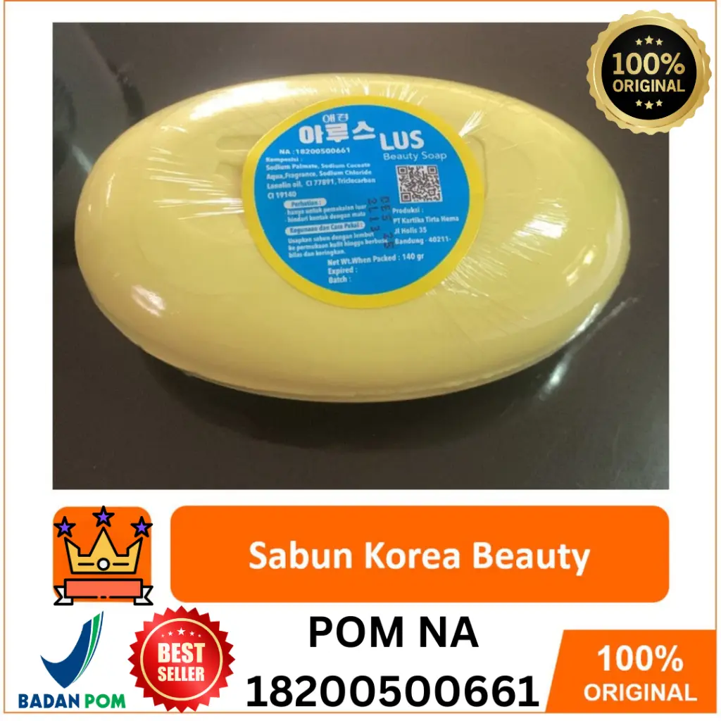 [CCKOREA] Sabun Korea LUS Beauty Soap Untuk Badan / Golden Egg Soap 100% BPOM ORI