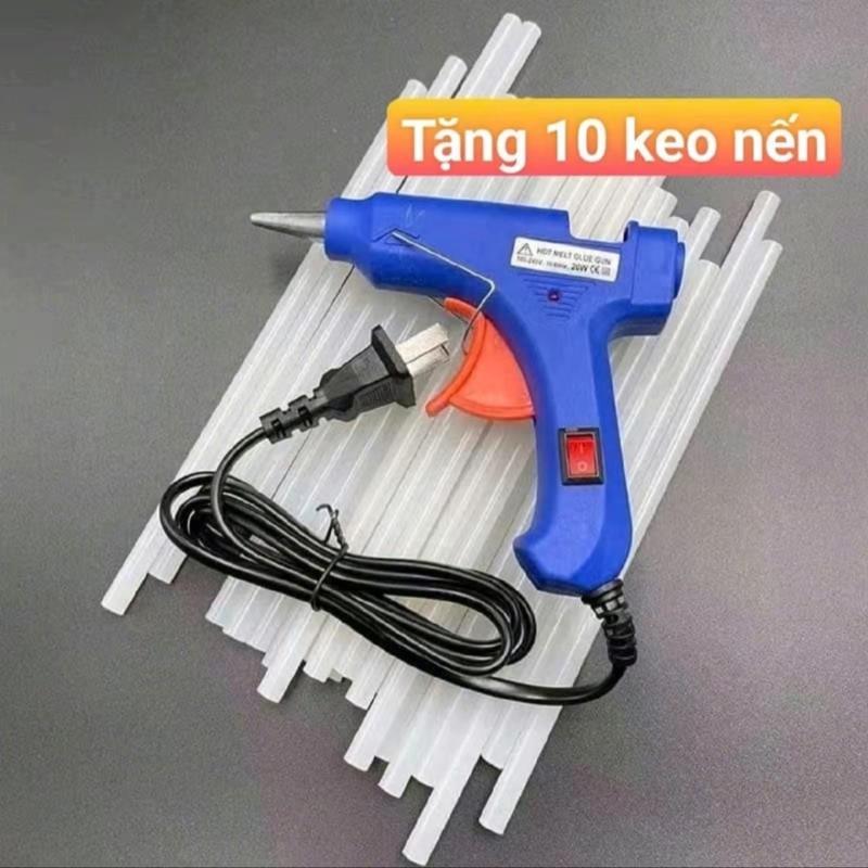 Tặng 10 Cây Keo Nến 25cm Máy Bắn Keo Nến 20W Làm Đồ Handmade ,Làm Tháp Trang Trí ,Tháp Nước,Tháp Bánh,..