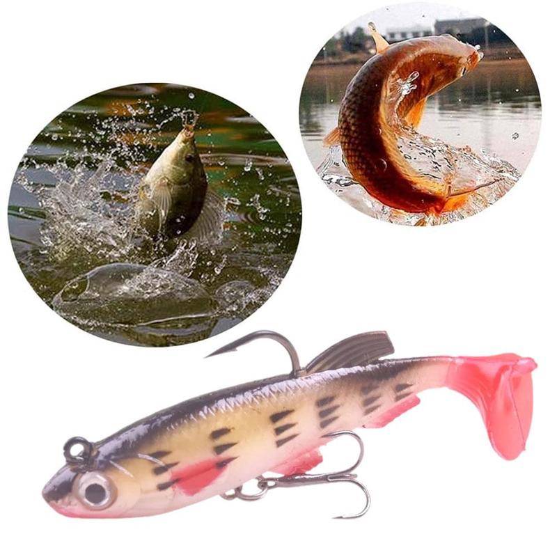 Product Introduction of T Tail Soft Bait Package Lead Fishing Bait Fake Bait Set 7 5cm 12g Bionic Double Hook Lure For B1O7 20