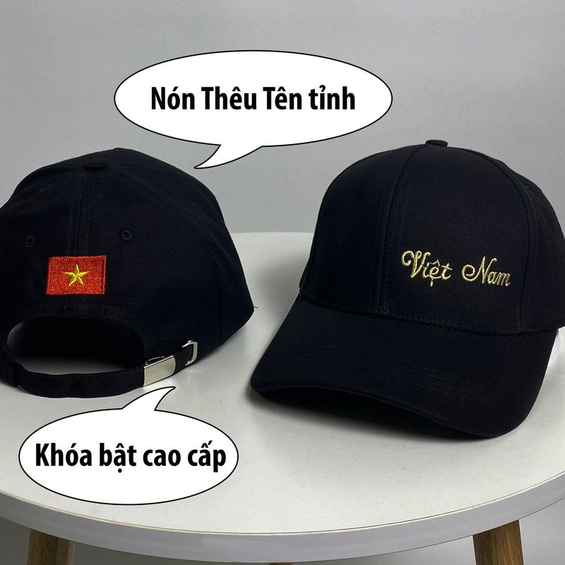 Mũ lưỡi trai Thêu hình Lá Cờ Chất Kaki Form Unisex Nam Nữ mũ  dân 5