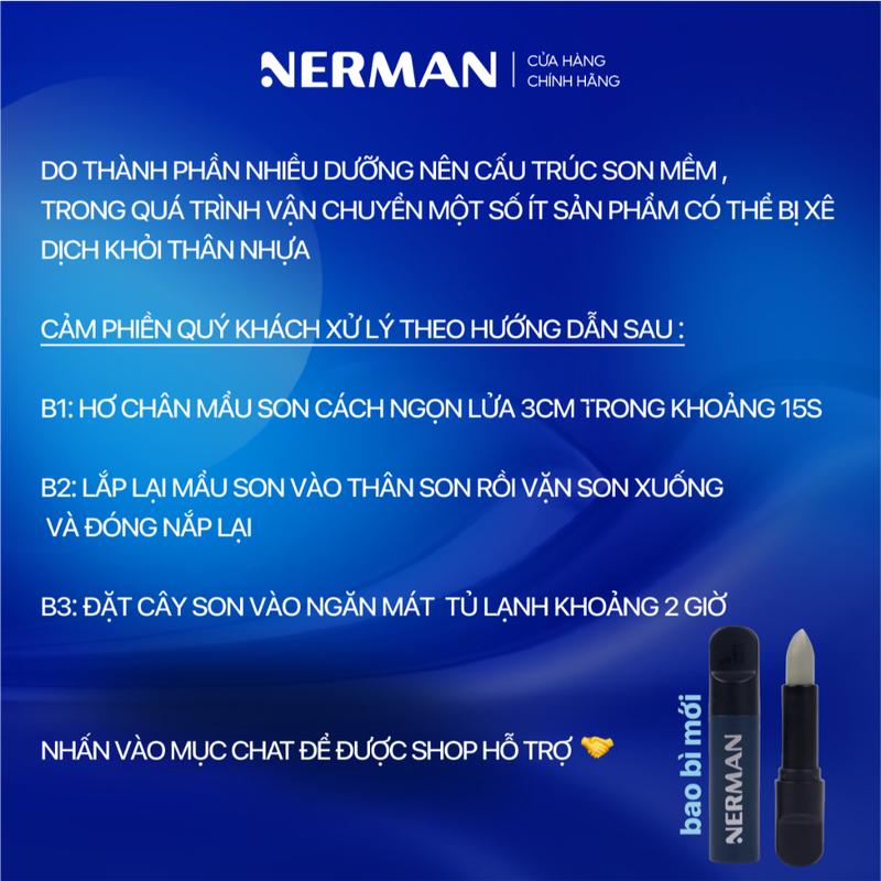 Son dưỡng cho nam Nerman dưỡng ẩm môi,nứt nẻ,không bết dính,hỗ trợ mờ thâm Men in Black 4g Skincare Massage Tẩy Trang Cacao 8