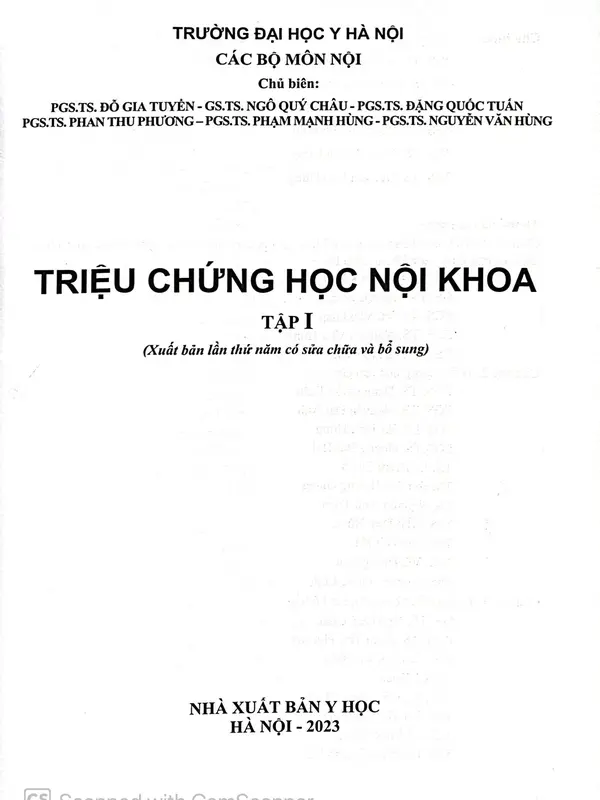 Benito - Sách - Triệu chứng học nội khoa (tập 1) - 2023 - NXB Y học 3
