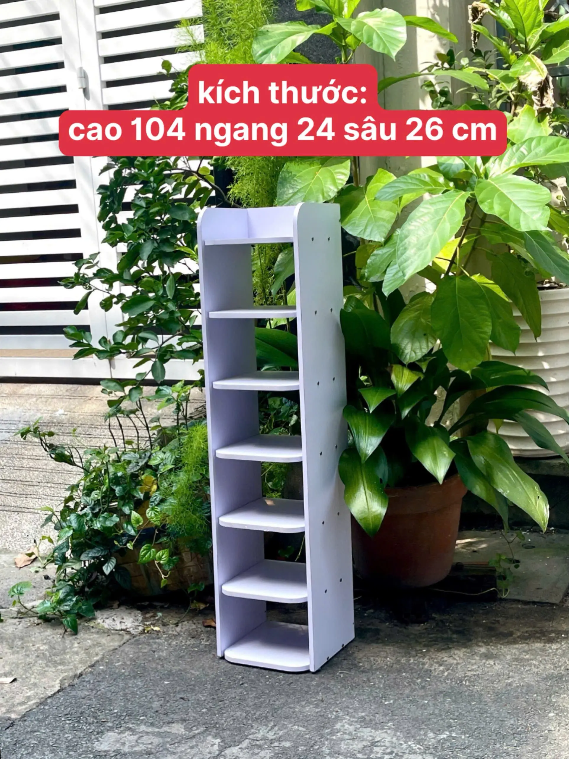 kệ giày gỗ - kệ giày đa năng 7 TẦNG TRẮNG