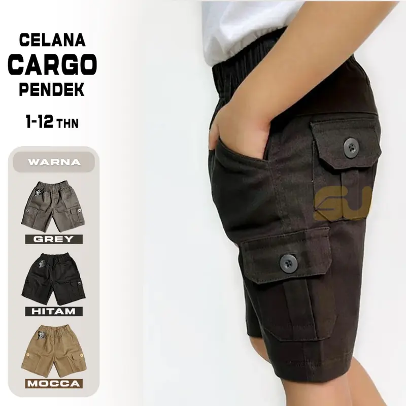 1-12 thn Celana Gamblok Anak Laki Laki Cargo Pendek Anak Premium 0