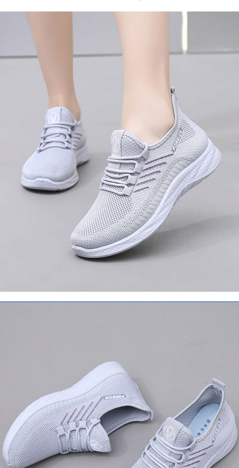 Product Introduction of Women's Shoes 2025 Spring New Casual Shoes Round Toe Breathable Non-slip Wear-resistant Versatile Women's Shoes 18