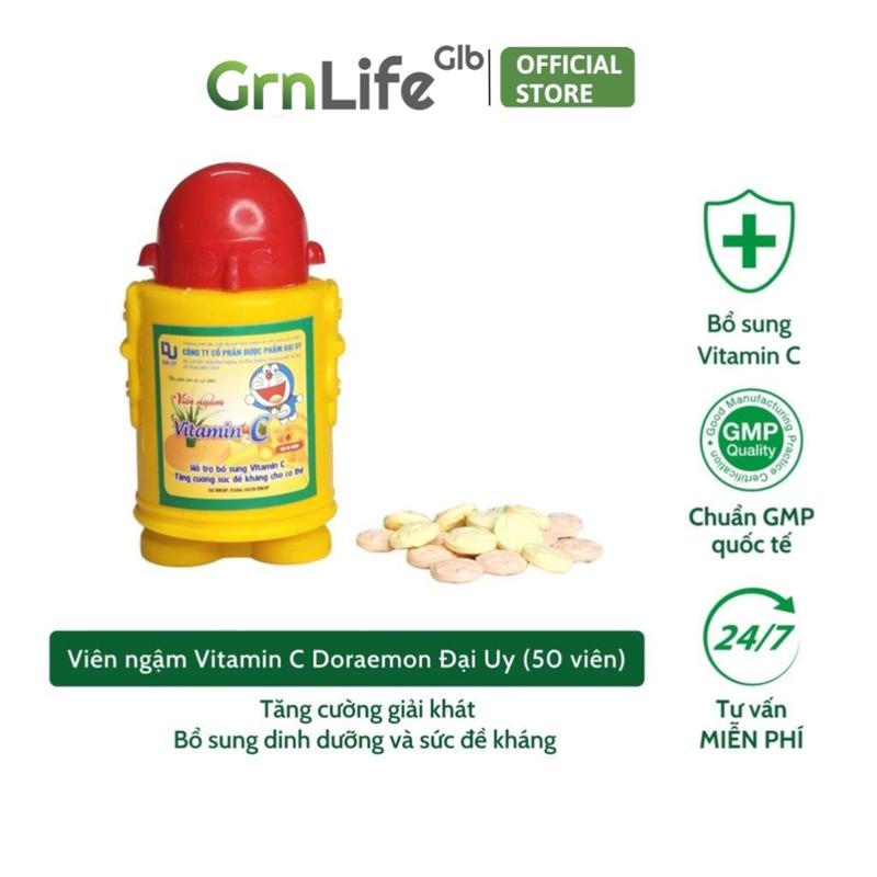  Viên Ngậm Vitamin C doremon- Đại Uy  50 viên  - Tăng cường sức đề kháng cho trẻ 