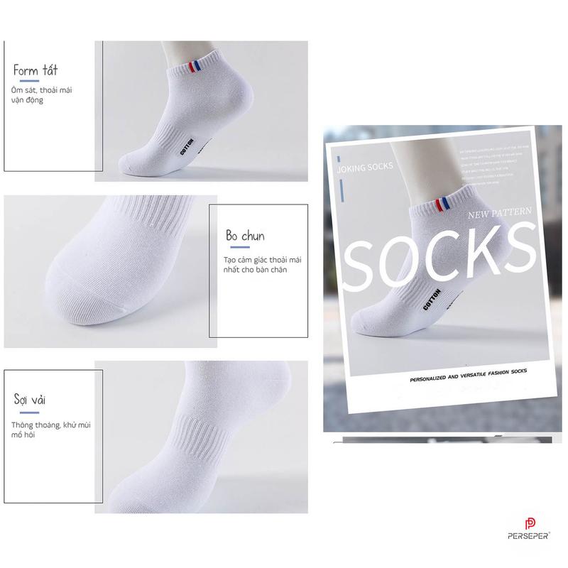 Product Introduction of Tất cổ ngắn nam chất liệu cotton co giãn 4 chiều chống hôi chân - Cherry Shop 14