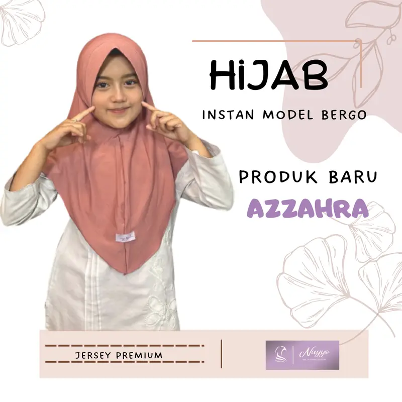 Jilbab Instan Bergo Anak Jersey Premium  Kerudung Anak Azzahra Pinguin Jersey By Nayy.s Cantik Variasi Muslim Tanggung Segitiga Pashmina Nyaman 0