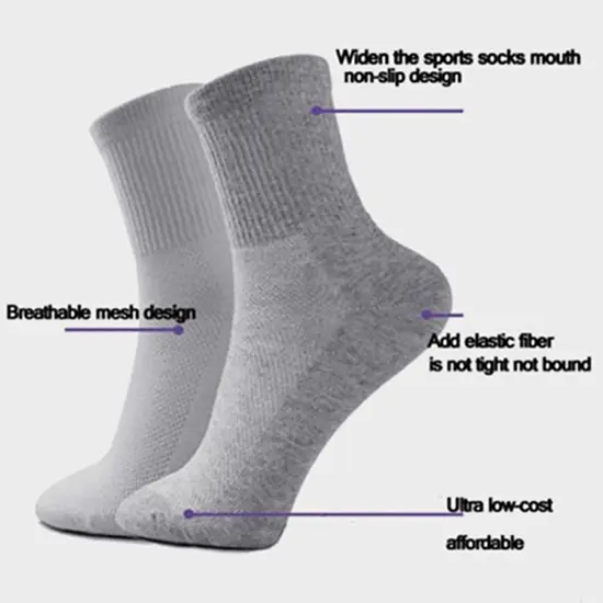 5 Pairs Men's Fashion Business Casual Warm Winter Soft Cotton Sport Breathable Socks